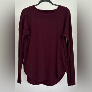 Athleta long sleeve top Size S burgundy.